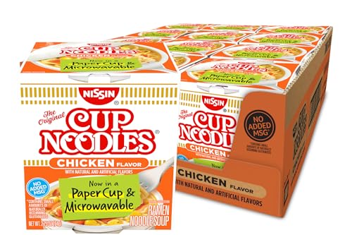 Quality Nissin Cup Noodles Ramen Noodle Soup, Chicken, Microwaveable Paper Cup, 2.25 Ounce (Pack of 12)