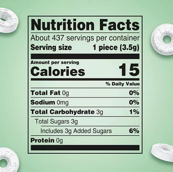 Quality LifeSavers Wint O Green Breath Mints Bulk Hard Candy Candies 53.95 oz (3.3 lbs)