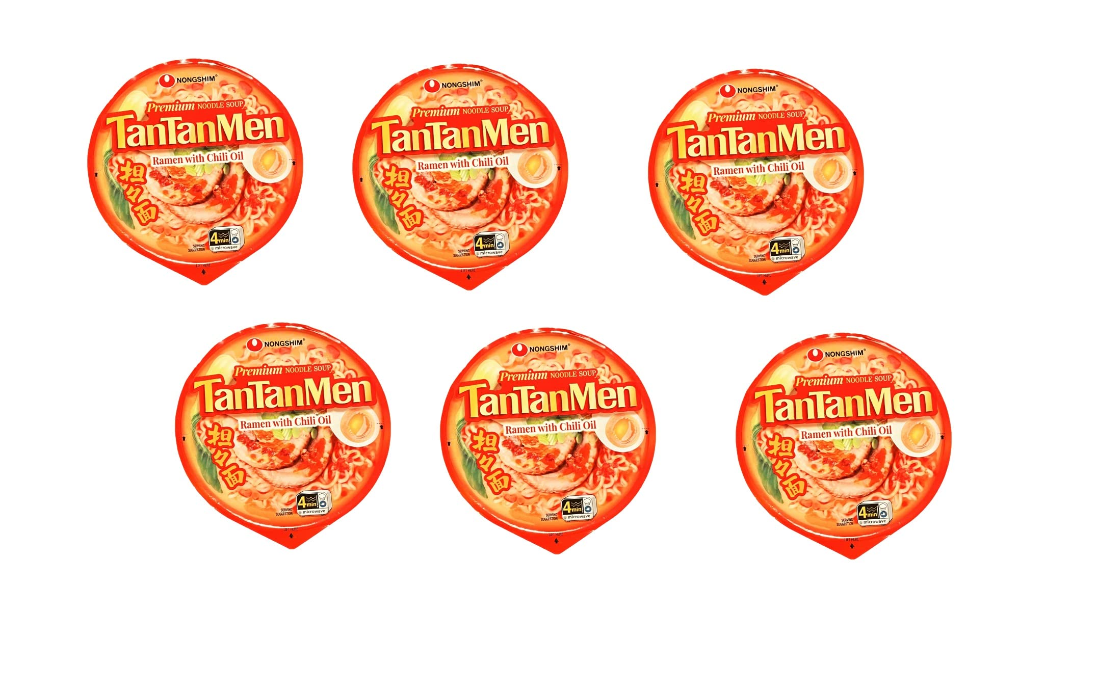 Quality Nongshim Tantanmen Premium Noodle Soup Bowl, Ramen w/Chili Oil, 3.56 Oz (6 Ct)