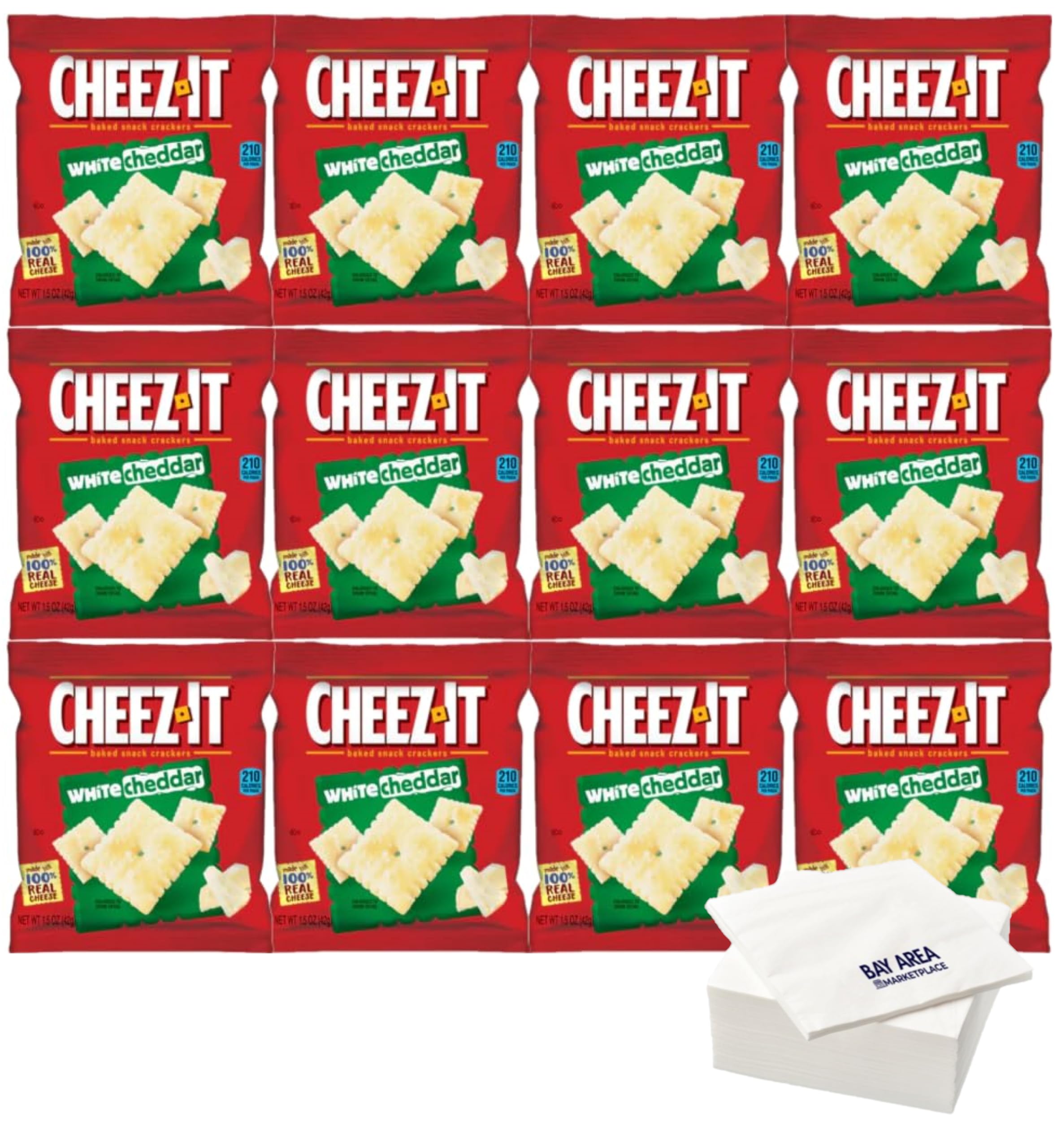 Premium Cheez-It Crackers 1.5 oz. (Pack of 10) (White Cheddar Crackers)