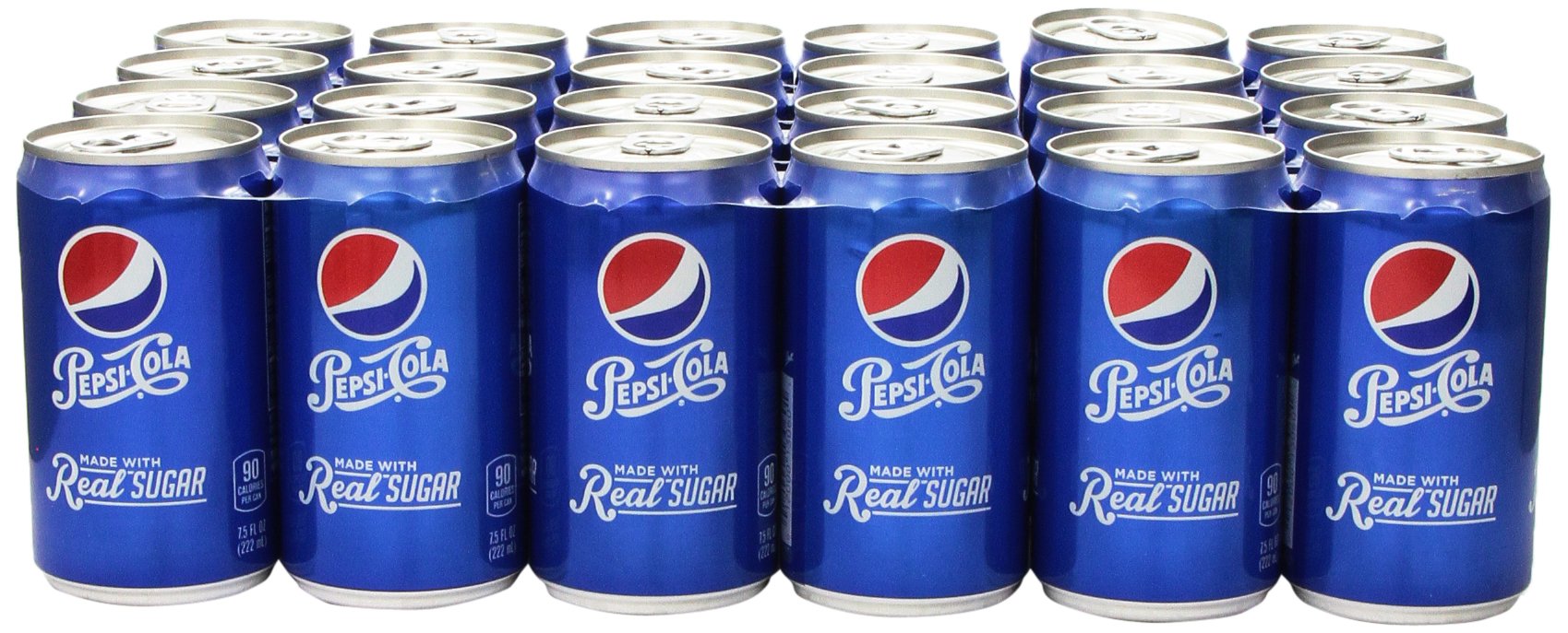 Premium Pepsi Made with Real Sugar, 7.5 Fl Oz Mini Cans, 24 Pack