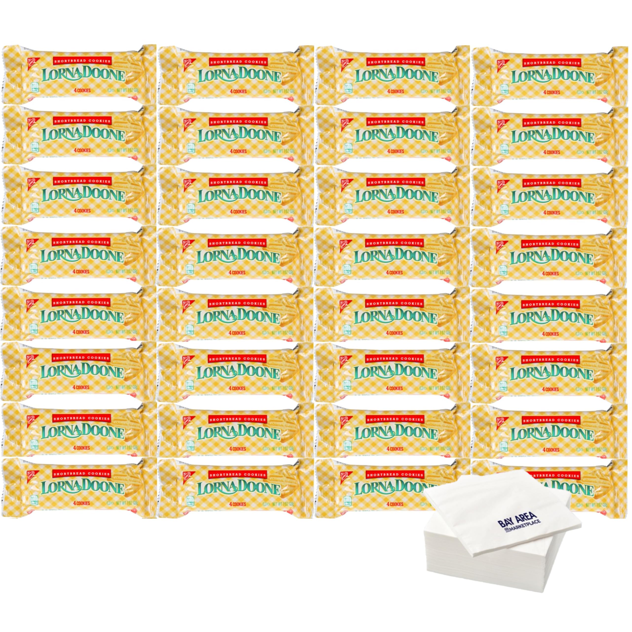 Quality Lorna Doone Shortbread Cookies, 1 Ounce Packages (Pack of 30) with Bay Area Marketplace Napkins