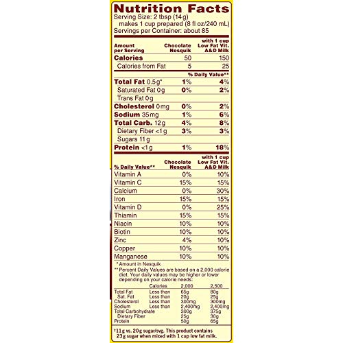 Premium Nestle Nesquik Chocolate-Flavored Powder (2.61 lb.) - Flavor of your choice 1