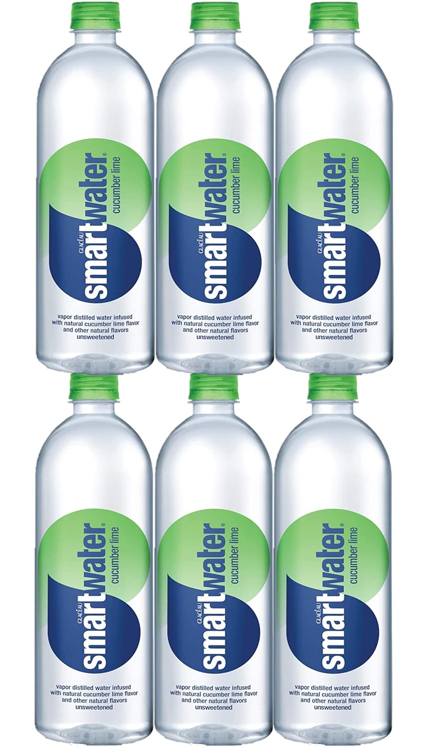 Smartwater, 700mL Bottles, Pack of 6 (Cucumber Lime)